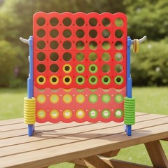 Durable 2-in-1 Giant 4 Connect Game and Ring Toss – Indoor & Outdoor Fun