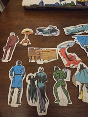 Batman & Robin 1973 Ideal Vinyl Foldout Play Set Cardboard Figures Mego