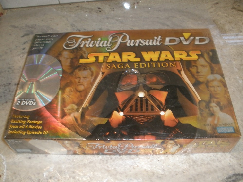 NEW SEALED PARKER BROTHERS TRIVIAL PURSUIT DVD STAR WARS SAGA EDITION 2005