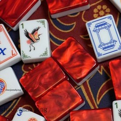 American Mahjong Tiles set ,160 tiles, Ruby Crane，gift，double-layer