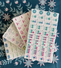 NEW MINT GREEN American Mahjong 160 Engraved/Acrylic tiles set