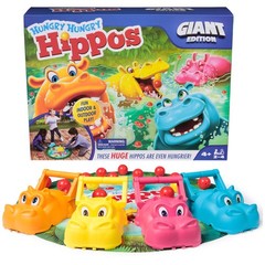 , Hungry Hungry Hippos Giant Edition, Family Game for Indoor & Outdoor Play w…
