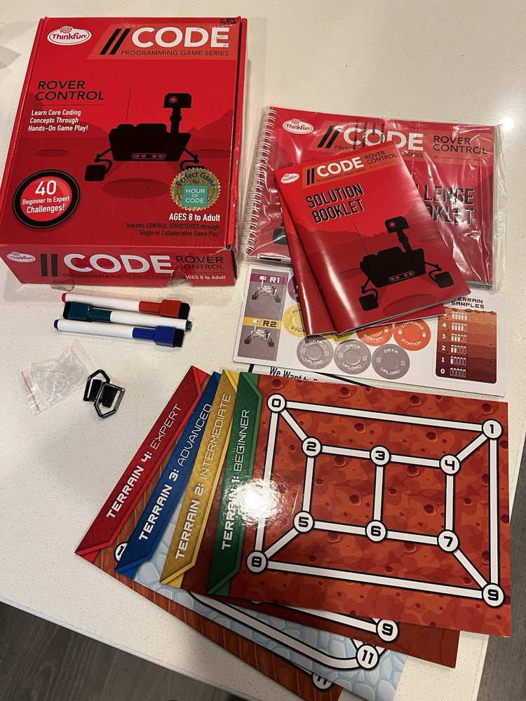 Thinkfun Rover Control Programming Game Series New Learn Cire Coding Concepts