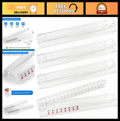 Set of 4 Acrylic Mahjong Racks with Magnetic Pushers & Non-Slip Pads – 17.5