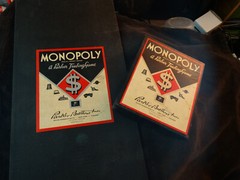 Vintage Monopoly Black Box & Board – Metal Tokens Wood Houses & Hotels very nice