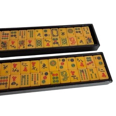 1940s Butterscotch Bakelite Mahjong Mah Jongg Set MET Games NY 148 Tiles
