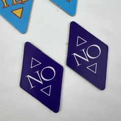1992 Ask Zandar 4 YES / NO Tokens Game Replacement Pieces Milton Bradley