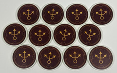 Hoplomachus Victorum BoardGame Tactic Chips Set of 12 COMPLETE Chip Theory Games