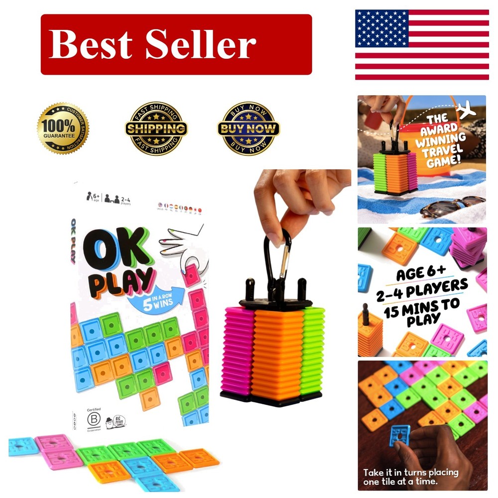 Family-Friendly Tile Game: Multicolored, Waterproof, Perfect for Traveling