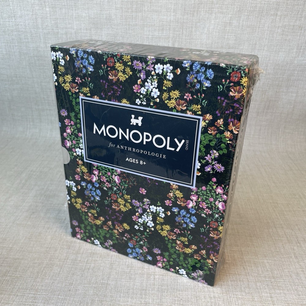 Hasbro Monopoly for Anthropologie 2024 New Book Style w/Cover Floral