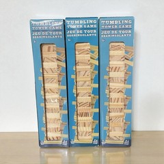 Set Of 3 – 72pc MINIATURE Tumbling Tower Blocks Wood Game 1-7/8″ x 5/8″ CRAFTS