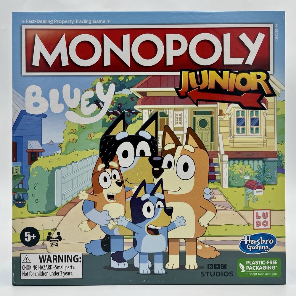 Hasbro Monopoly Junior: Bluey Edition Board Game for Kids – F5687