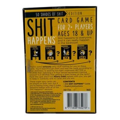 Sh!t Happens Card Game, 50 Shades of Sh!t Edition, 2+ Players Ages 18+ FREE SHIP