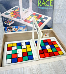 Ideal Rubik’s Race Game Original Box 1982 Maker’s of Rubik’s Cube 2 Player VTG