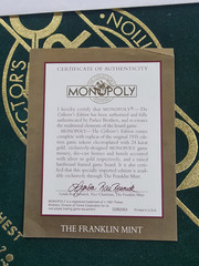 Monopoly Collector’s Edition 1991 Franklin Mint Wooden Luxury Board Game + Xtra!