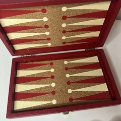 Vintage Antique Cardinal Compact Travel Backgammon Set (Including Manual)