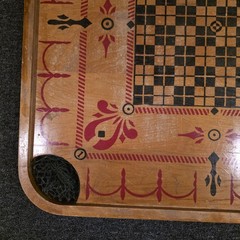 Antique Carrom Company Double Sided Wood Game Board No. 1 Archarena 28.5″X28.5″