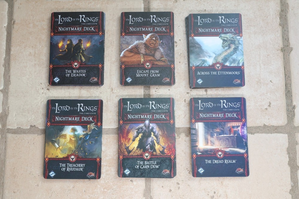 Lord of the Rings LCG – Angmar Awakened Cycle Nightmare Decks – Unplayed
