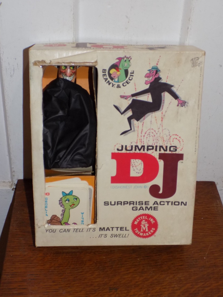 Vintage 1961 Mattel Jumping DJ Beany & Cecil Surprise Action Game in Box