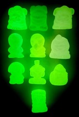 Lot of 10 Geloucos Coca-Cola Aliens – Damaged, Cracks or Chips Like Crazy Bones
