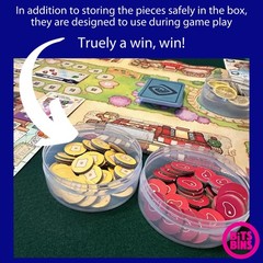 BitsBins Organizer for Wingspan Base Game, Organizes Tokens Easily and Fits i…