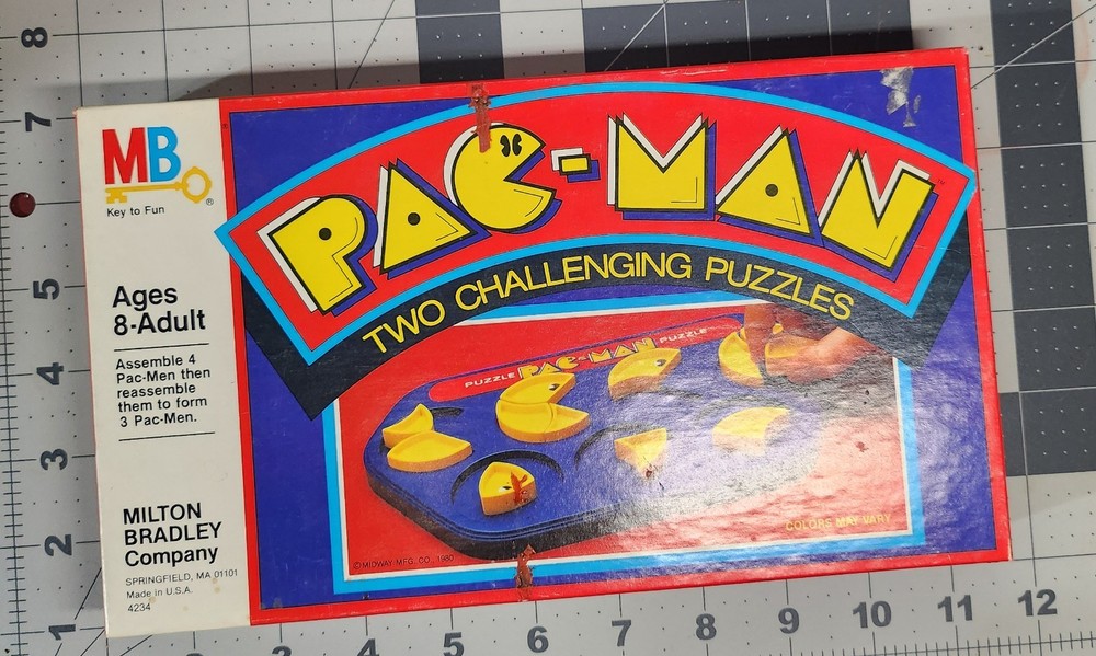 Milton Bradley, Pac-Man Puzzle, Vintage Game
