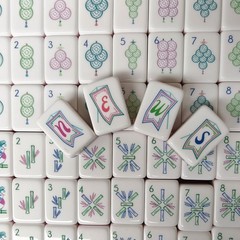 American Mahjong Game Set, 160 tiles rose red elephant Mah Jong Tiles Fast ship