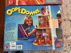 Oops & Downs Firehouse Full of Fun Board Game 1992 Mattel Missing 1 Piece (tube)
