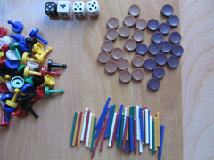 Various game playing Pieces over 100 pieces