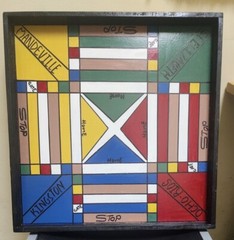 Handcrafted Jamaican Parishes Ludi Board 20x20x2 Inches
