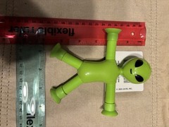 Green Alien TOY Bendable 6” Inch Pose-able Stretchy Suction Cup Hands Feet Lime