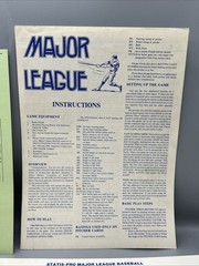 Statis Pro Major League Baseball Game Avalon Hill #9240 Scoresheet -Cards MORE!