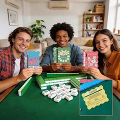 2-in-1 Mahjong Tile Mixer, Shuffler & Rules Cards – Perfect Game Night Accessory