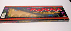 Vintage Mancala Solid Wood Board Game 48 Gems 1995