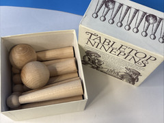 Vtg Colonial Williamsburg Tabletop Ninepins Cooperman Solid Wood Wooden Game