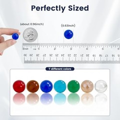 SallyFashion 75 PCS Glass Marbles Bulk, for Medium, 75pcs Multicolored
