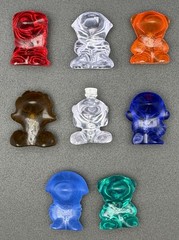 Lot 8 Jelly Classic Crazy Bones Aliens Europe Unpainted Damaged 1990s