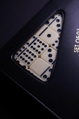 Set Of 91 Marbleized Dominoes Double Twelve Dot Vinyl Carrying Case