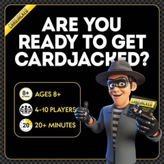 CARDJACKED Party Game – 4-10 Players, Ages 8+, 20+ Minutes – Family-Friendly …