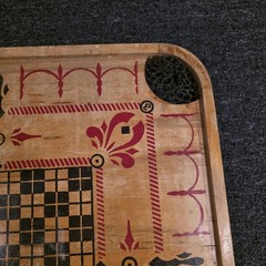 Antique Carrom Company Double Sided Wood Game Board No. 1 Archarena 28.5″X28.5″