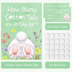 30 Players Easter Games for Adults family Large Groups, How Many Cotton Tails…