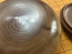 Go Stones Clam Shell 180 Black 181 & Go Bowl Set Japan Vintage [No Go Board]