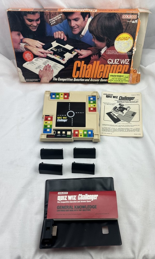 1981 Quiz Wiz Challenger by Coleco Complete/Working Very Good Cond FREE SHIPPING