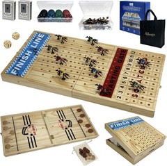 Large 23 inches Horse Racing Board Game with 11 Luxury Metal Numbered Horses,