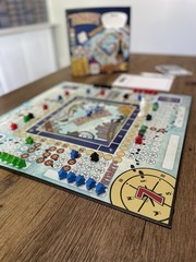 Board Game Travelers w/ Dice, meeples, 2-4 Players, Ages 13+, 2-in-1