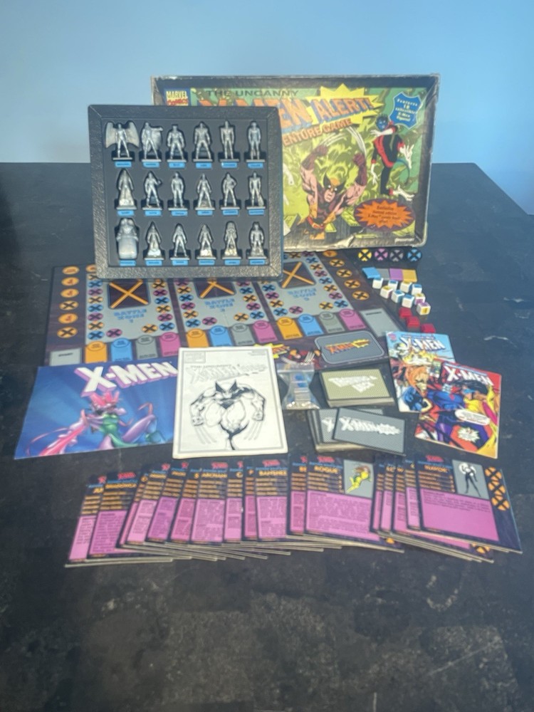 Marvel Comics The Uncanny X-Men Alert Adventure Board Game Pressman Vintage 1992