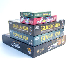 Escape Room Board Game Lot: Chronicles of Crime Unlock Deckscape Escape the Room