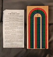 Wooden 3 Track Cribbage Game Board Brand New Never Used Beautiful