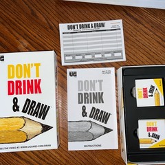 DON’T DRINK & DRAW by University Games Ages 21+ 2 to 8 Players Sealed Cards