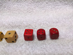 7 1960’s Various Board Game Throwing Dice Good Usable Condition